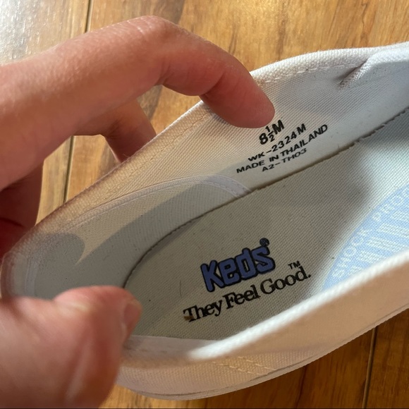 NWT Keds "They Feel Good" White Canvas Washable Shoes Size 8.5 - Picture 7 of 15